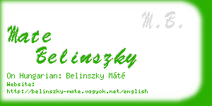 mate belinszky business card
